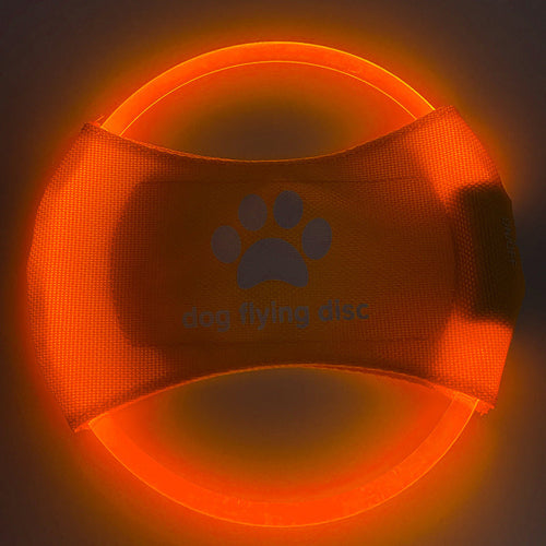 Dog Flying Discs Light Glowing LED LuminousTrainning Interactive Toys