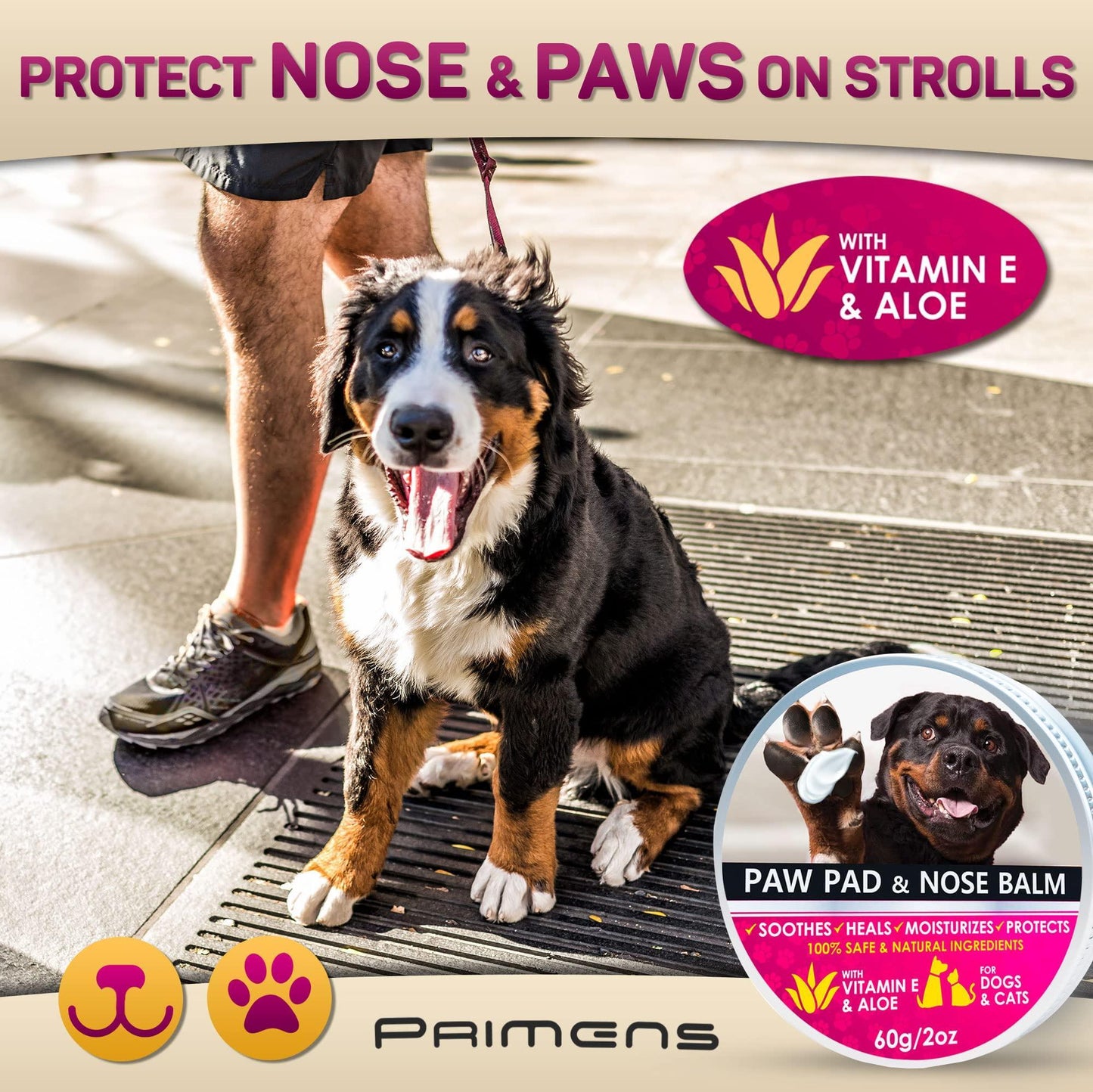 Natural Paw Balm, Paw Protection for Hot Pavement Dog Paw Wax