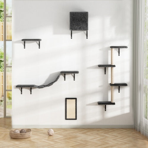 5 Pieces Of Wall-mounted Indoor Cat Tree Furniture