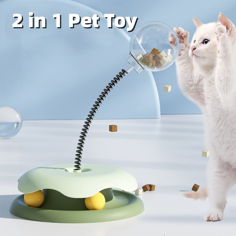 Cat Leakage Food 2 In 1 Toys Turntable Ball Toy