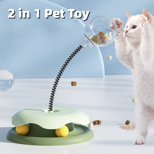 Cat Leakage Food 2 In 1 Toys Turntable Ball Toy