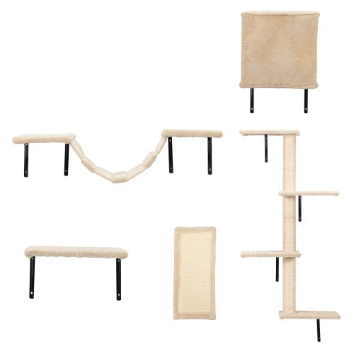 5 Pieces Of Wall-mounted Indoor Cat Tree Furniture