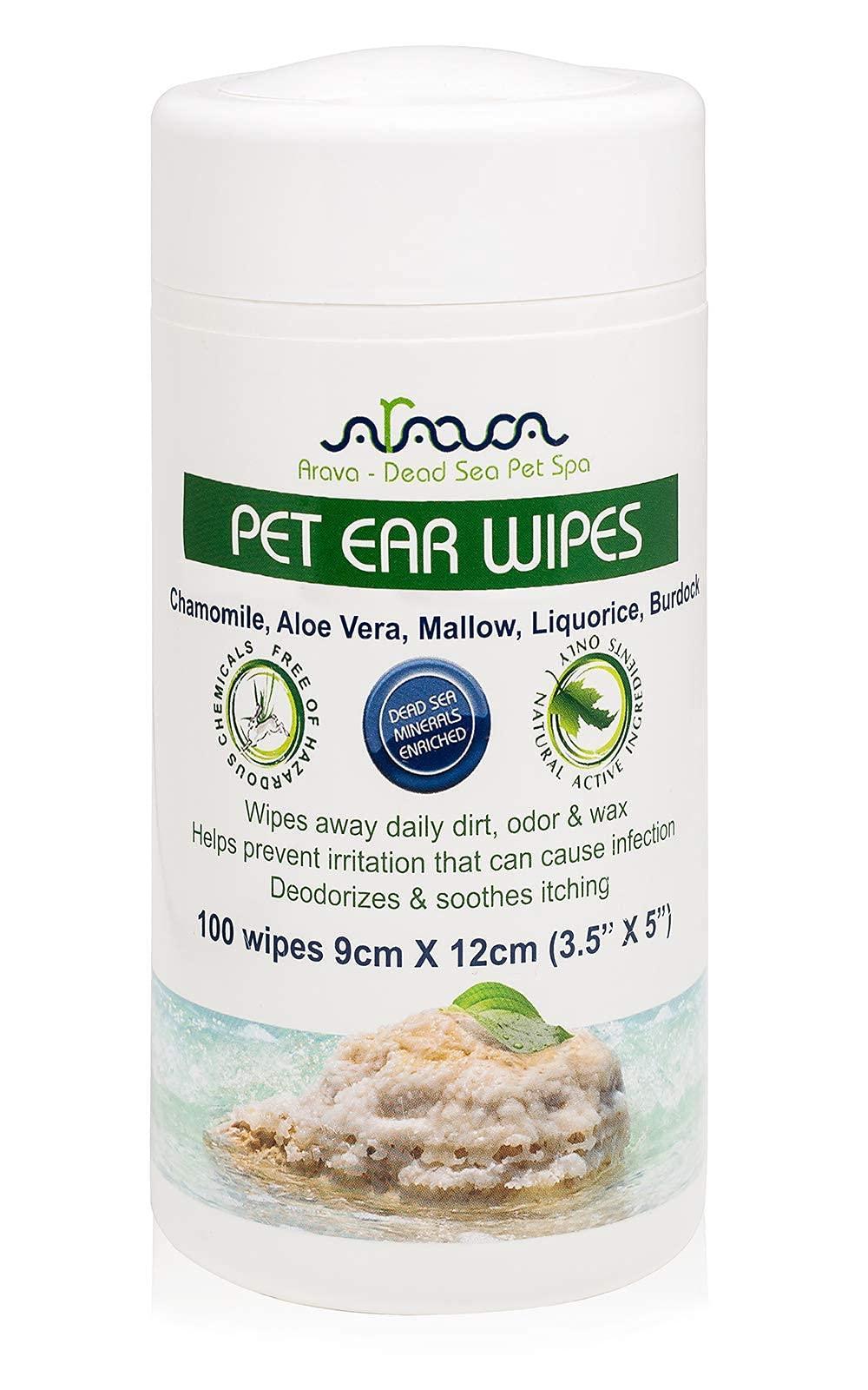 Pet Ear Cleaner Wipes by Arava