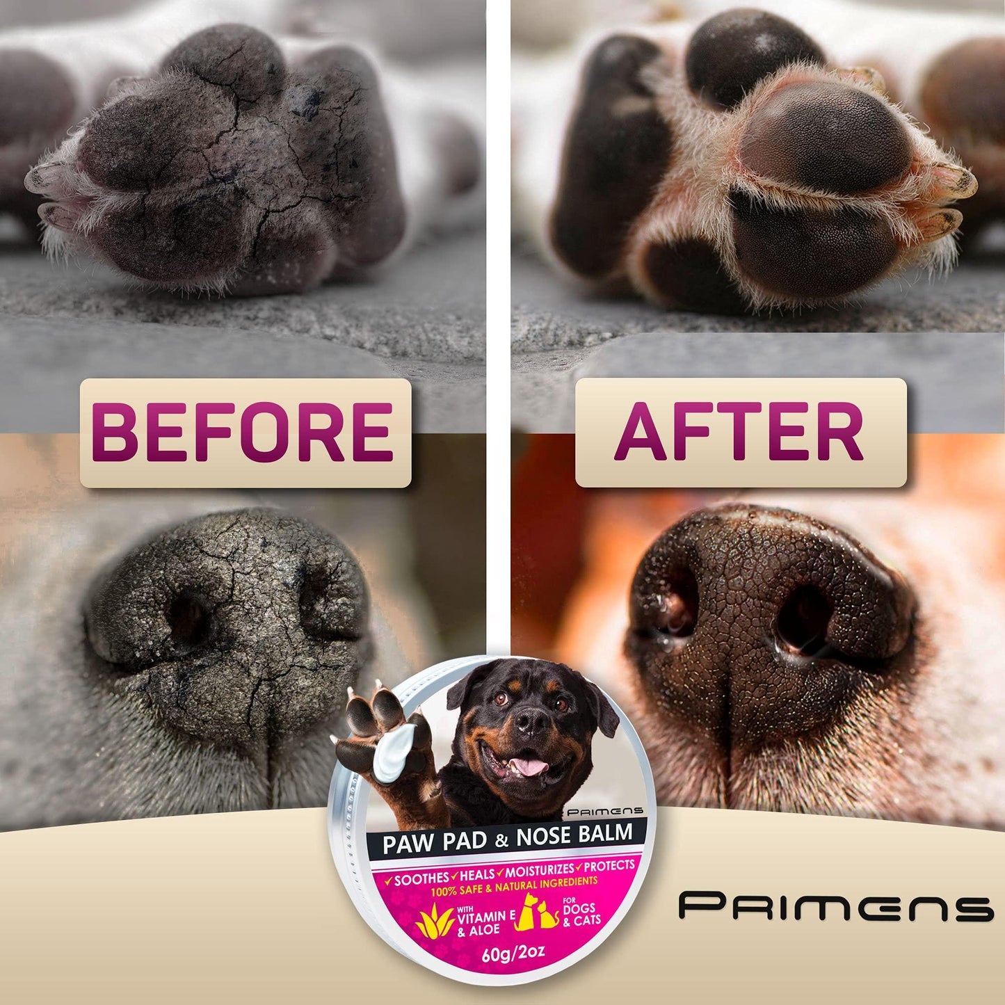 Natural Paw Balm, Paw Protection for Hot Pavement Dog Paw Wax