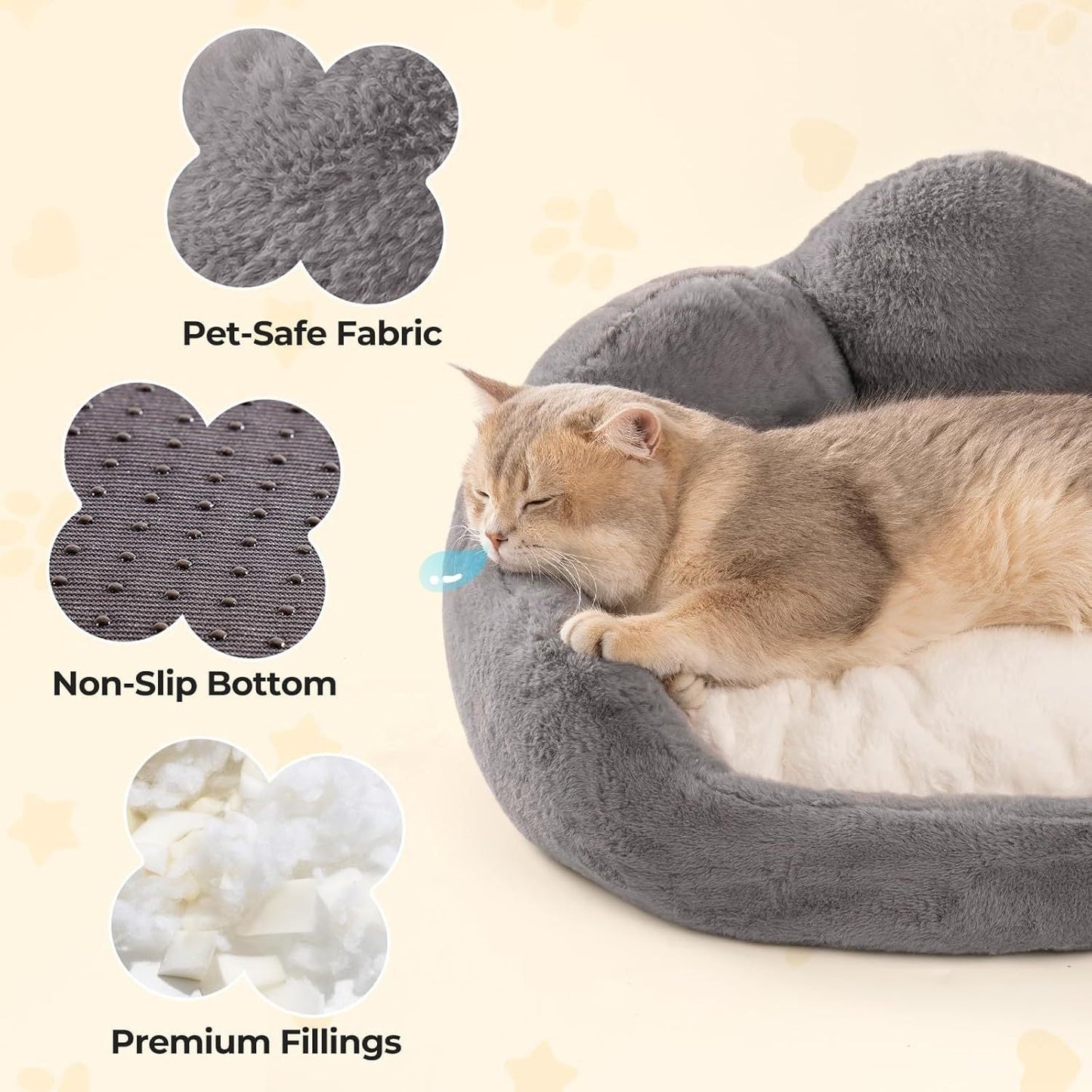 MEWOOFUN Cat Bed, Washable Cat Couch