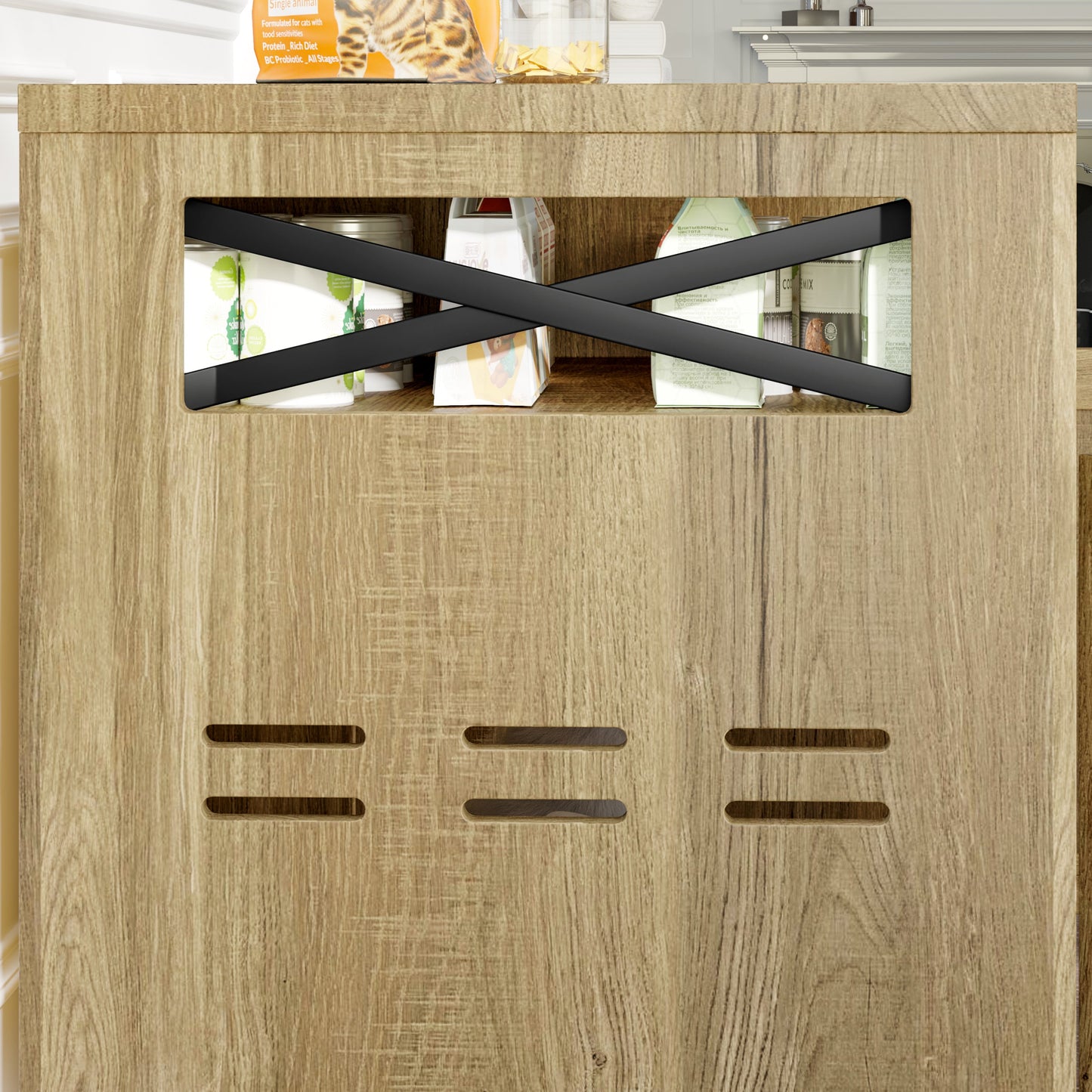 Cat Litter Box Enclosure for 2 Cats, Double Hidden Litter Box