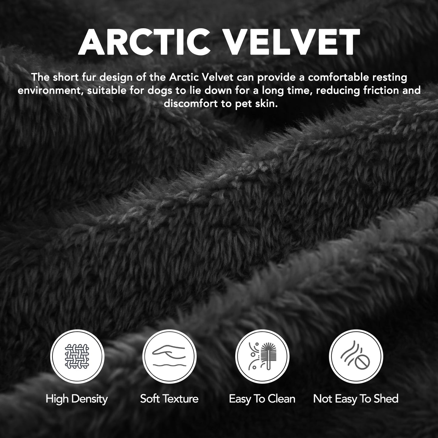 Orthopedic Dog Bed with Washable Cover, Dark Grey