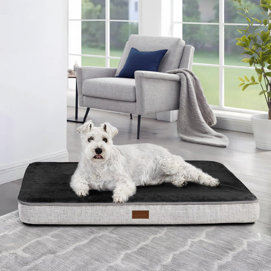 Orthopedic Dog Bed with Washable Cover, Dark Grey