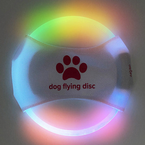 Dog Flying Discs Light Glowing LED LuminousTrainning Interactive Toys