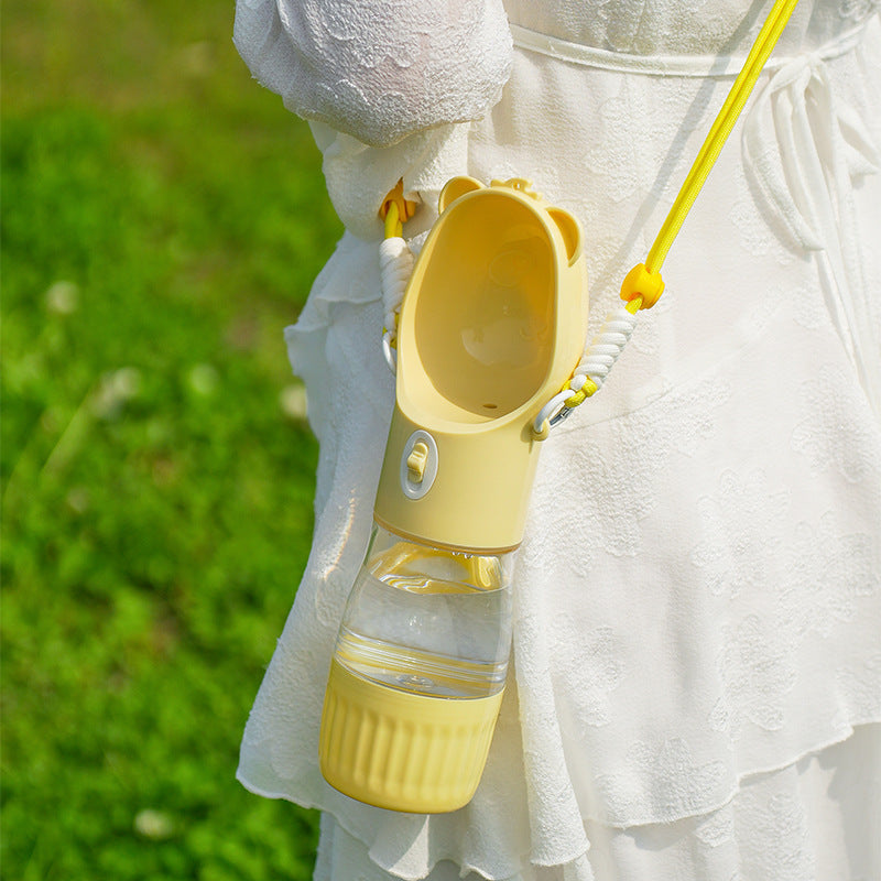 2 In 1 Portable Dog Water Bottle For Small Big Dogs Cat Outdoor