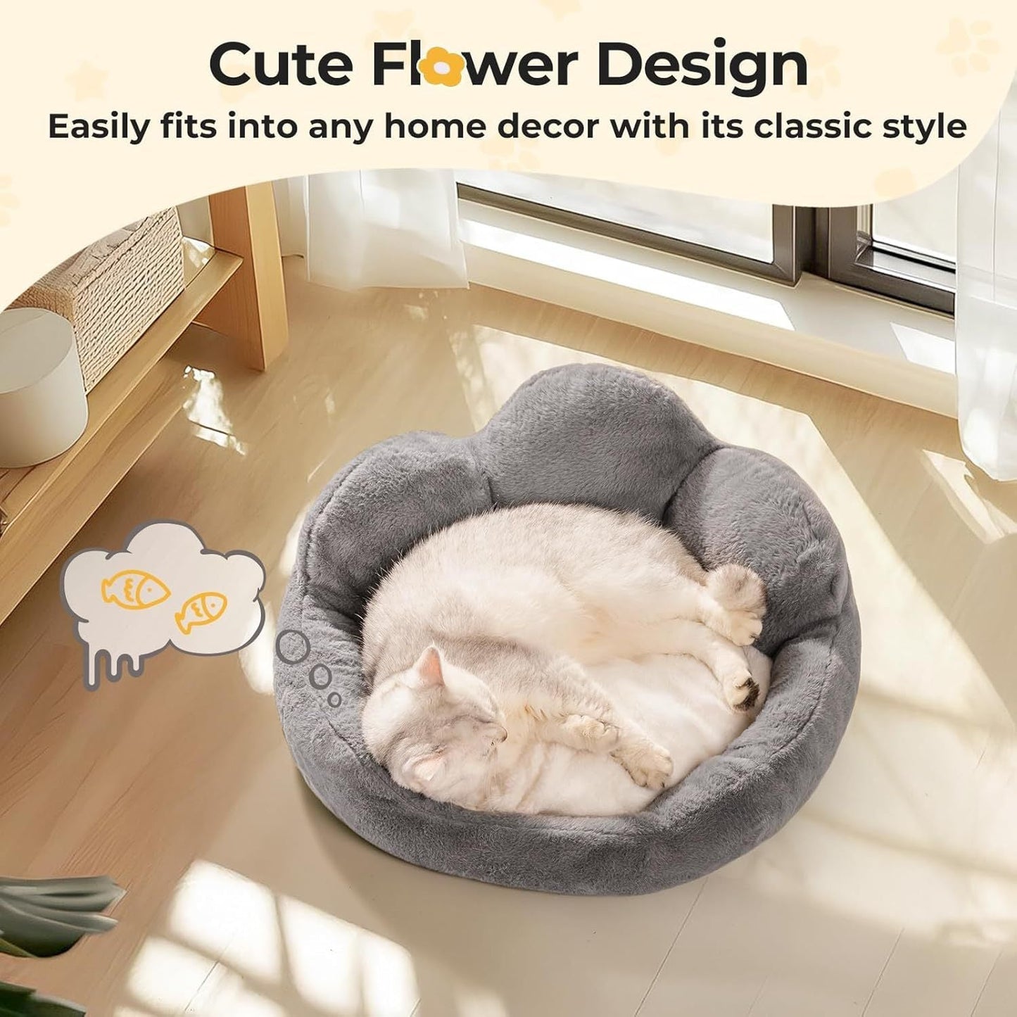 MEWOOFUN Cat Bed, Washable Cat Couch