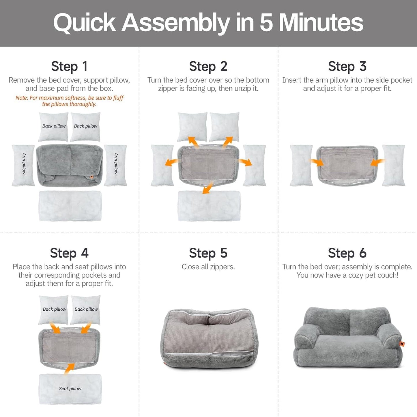 MEWOOFUN Plush Cat Bed  - Washable