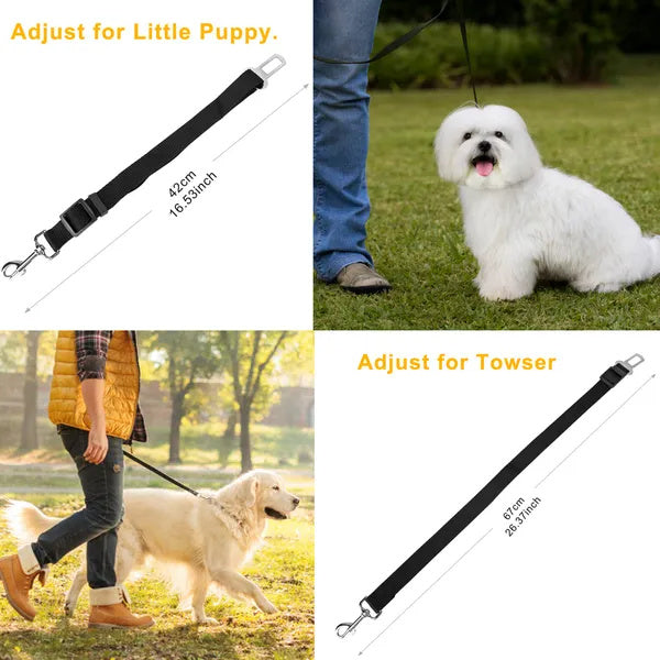 2Pcs Pet Dog Seat Belt Leash Adjustable Pet Dog Cat Safety Leads