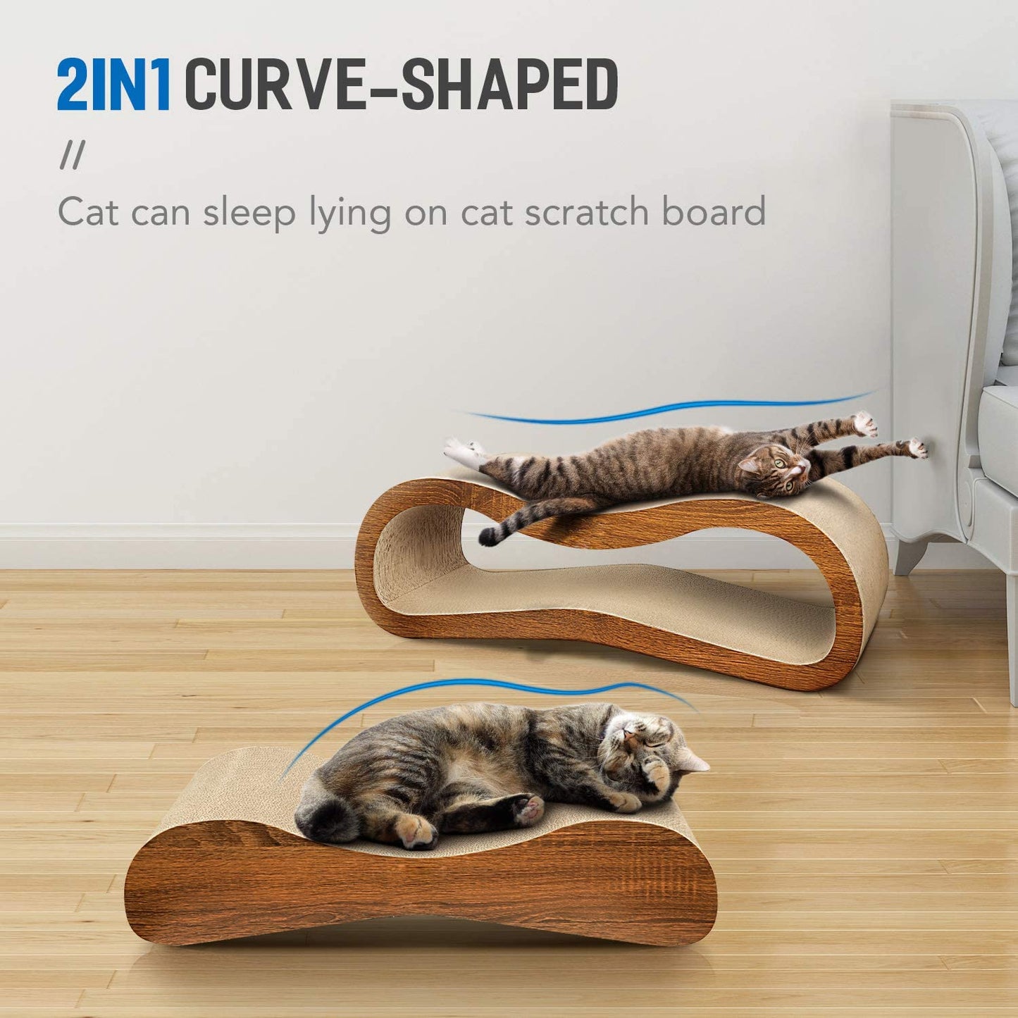 FluffyDream 2 in 1 Cat Scratcher/Lounge Bed